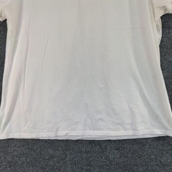 JMS Just My Size Round Neck Tunic Top Womens Plus Size 3X Short Sleeve White - Picture 10 of 14